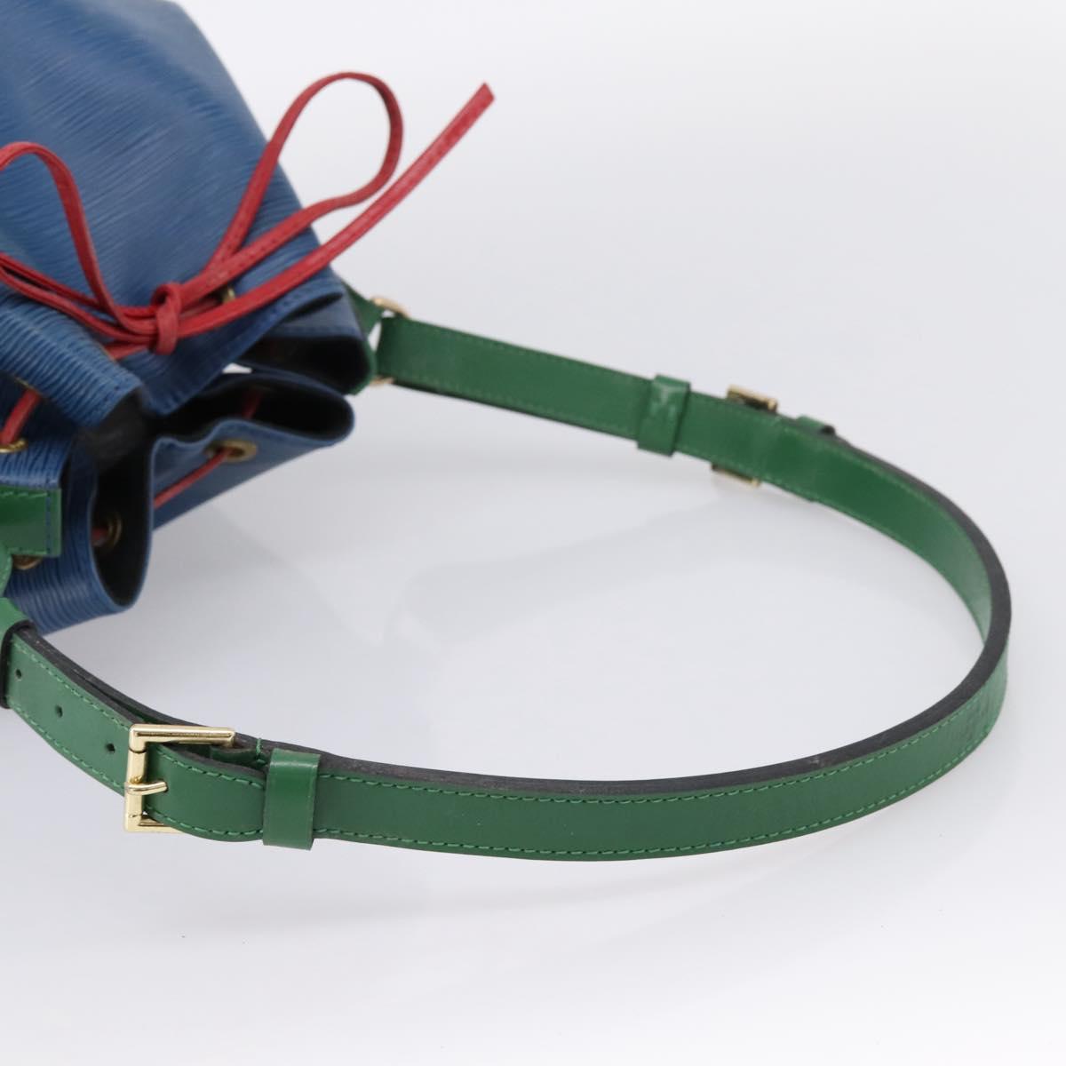 LOUIS VUITTON Epi Tricolor Noe Shoulder Bag Blue Red Green M44082 LV Auth 199974
