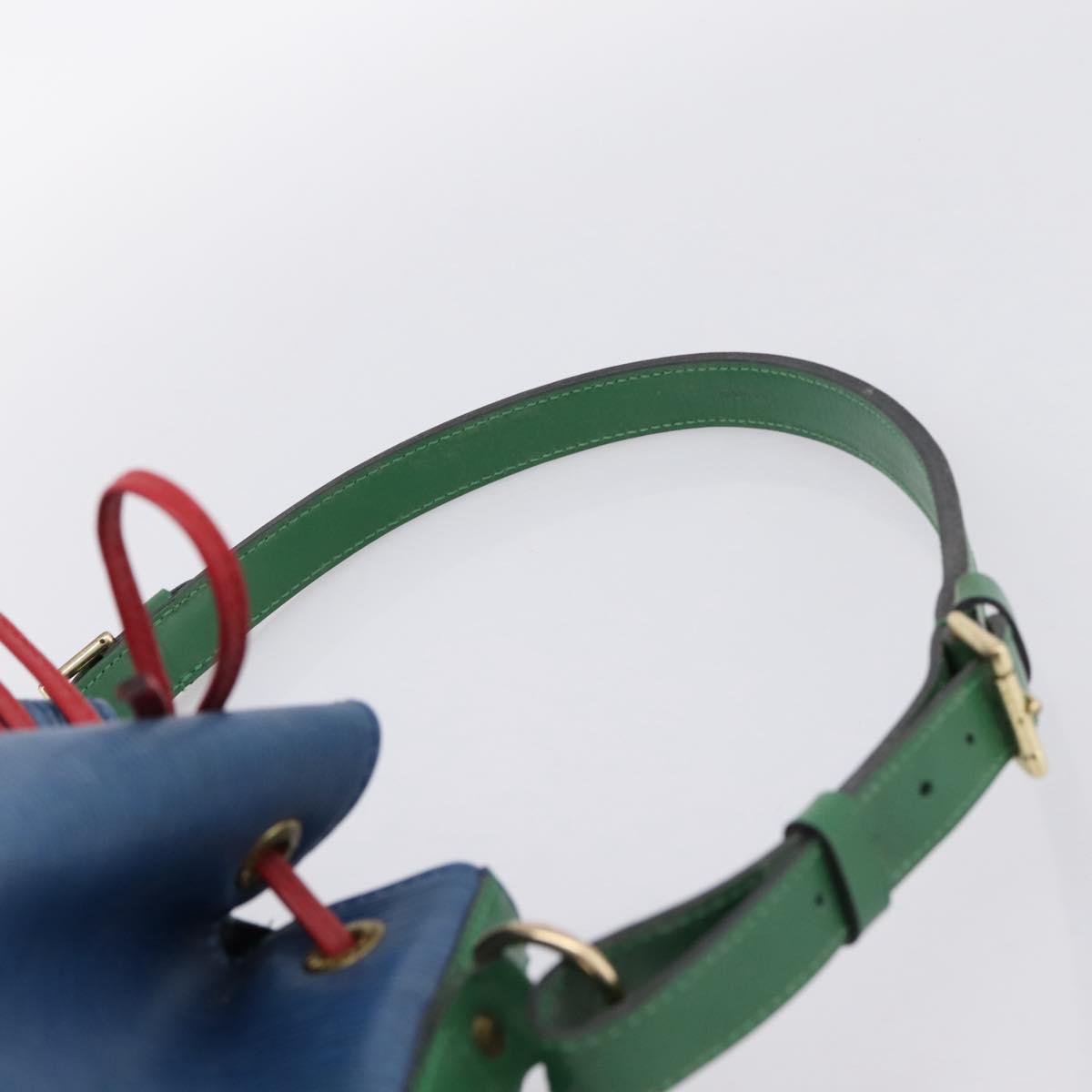 LOUIS VUITTON Epi Tricolor Noe Shoulder Bag Blue Red Green M44082 LV Auth 199974