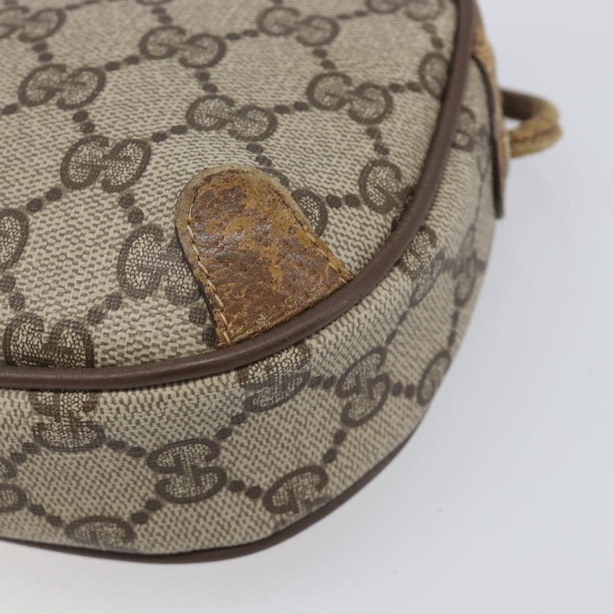 GUCCI GG Supreme Web Sherry Line Bag PVC Beige Gold 89 02 066 Auth 199976