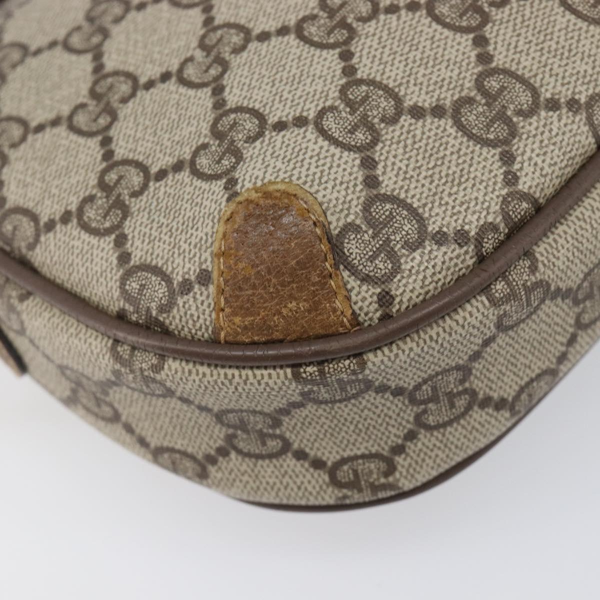 GUCCI GG Supreme Web Sherry Line Bag PVC Beige Gold 89 02 066 Auth 199976