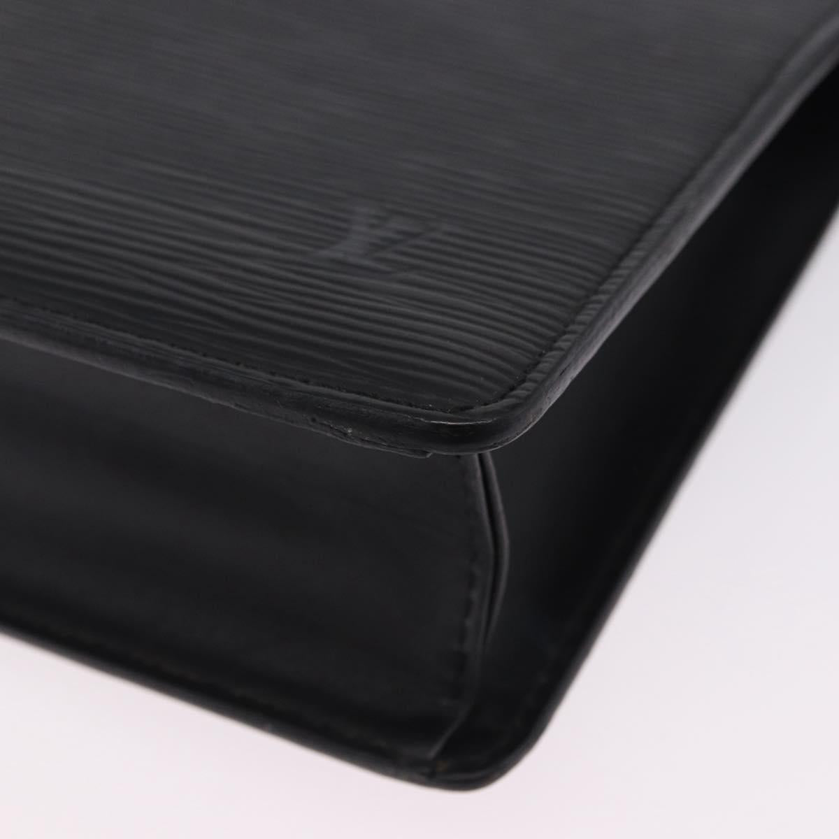 LOUIS VUITTON Epi Pochette Homme Clutch Bag Black M52522 LV Auth 199979