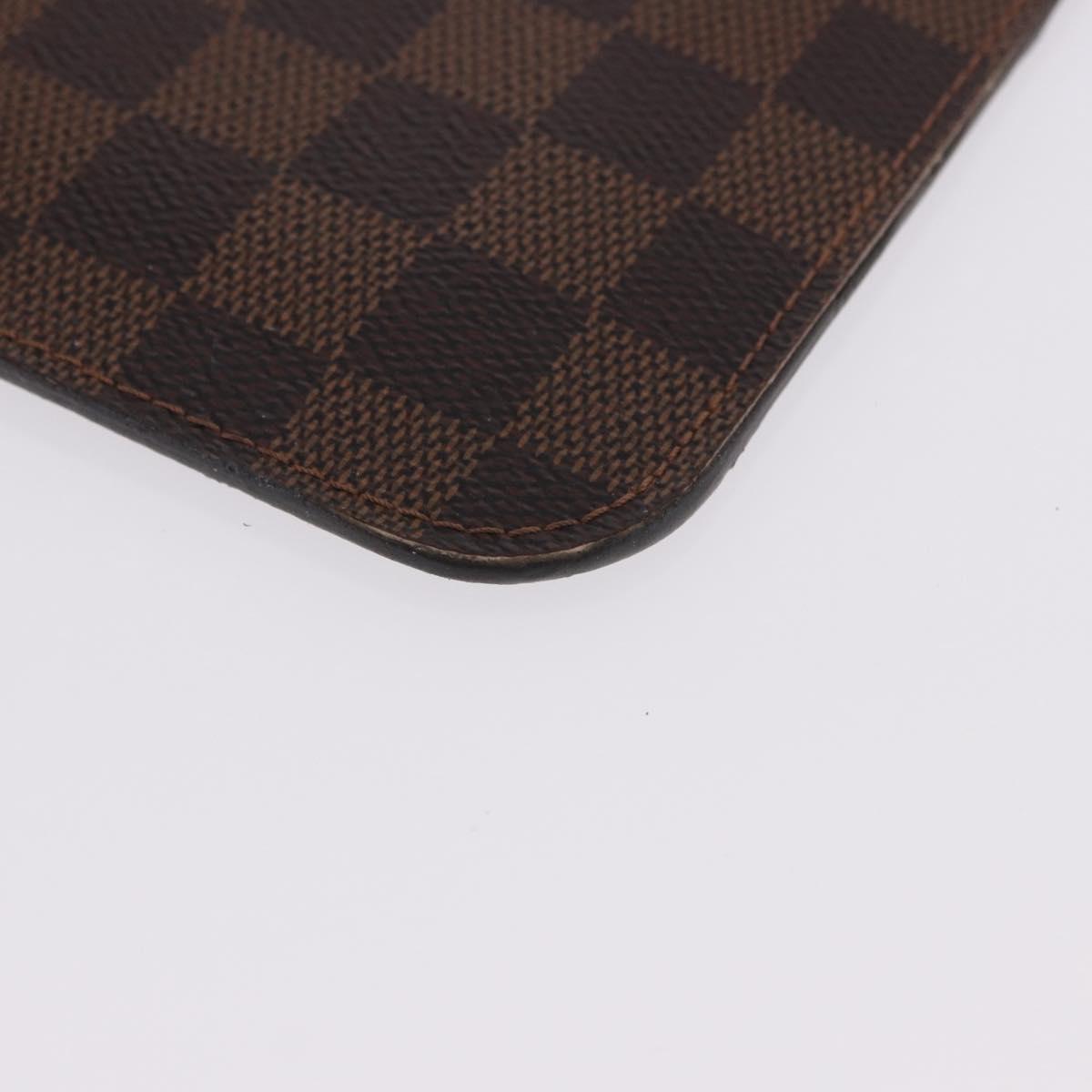 LOUIS VUITTON Damier Ebene Neverfull MM Pouch LV Auth 199983