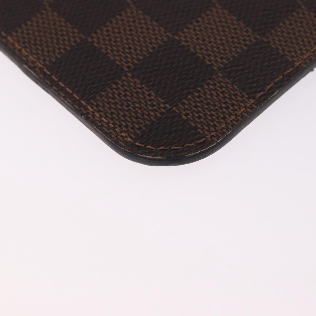 LOUIS VUITTON Damier Ebene Neverfull MM Pouch LV Auth 199983