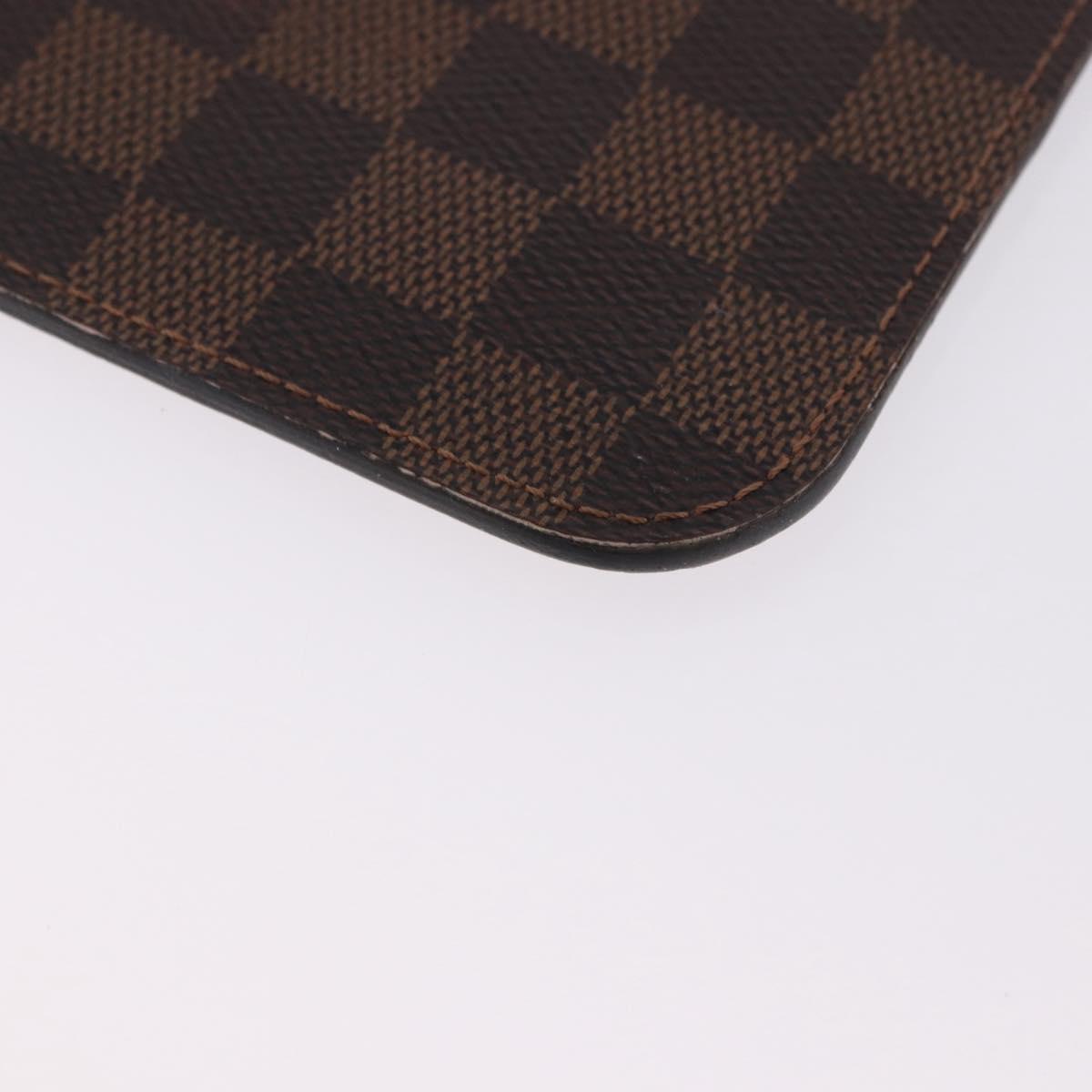 LOUIS VUITTON Damier Ebene Neverfull MM Pouch LV Auth 199983