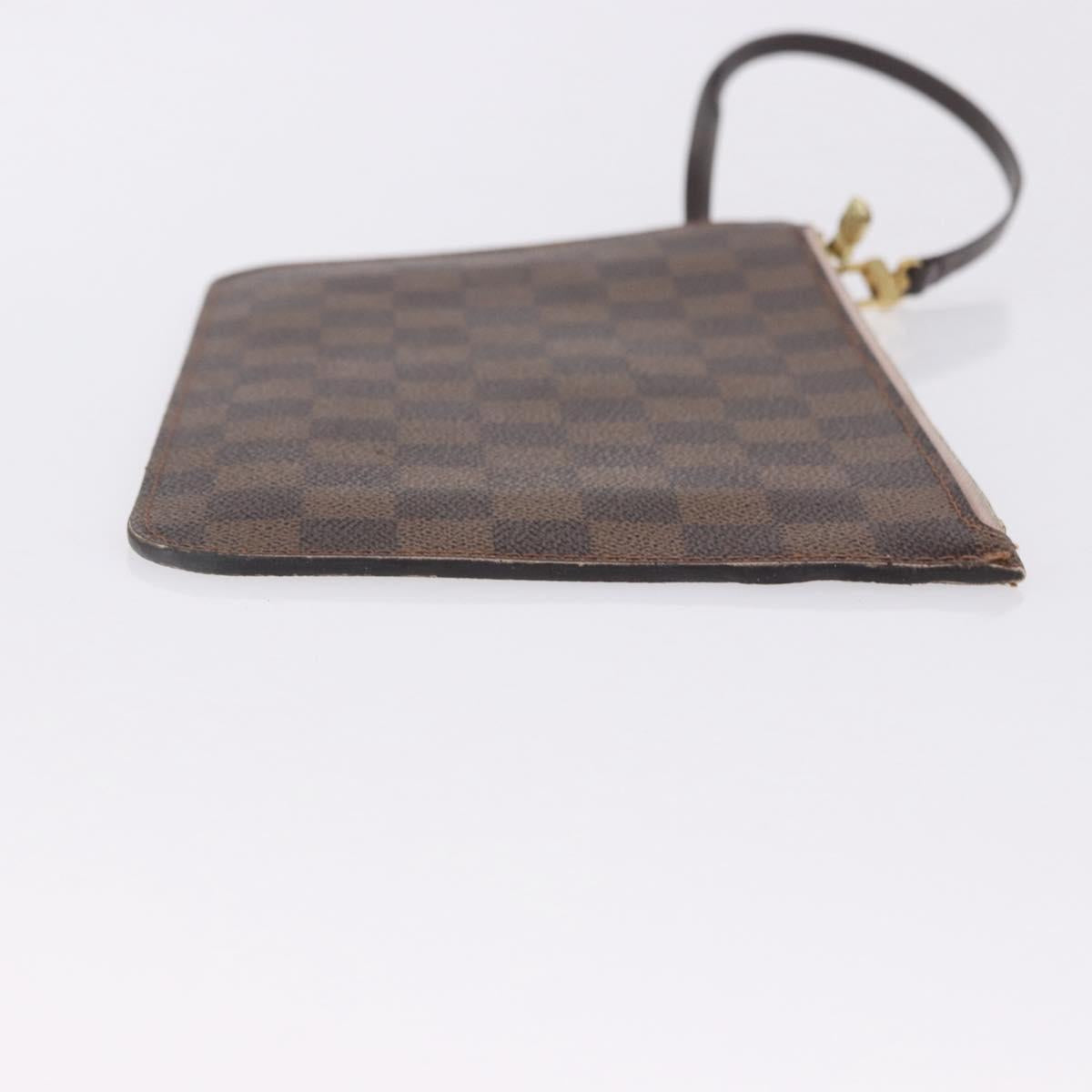 LOUIS VUITTON Damier Ebene Neverfull MM Pouch LV Auth 199983