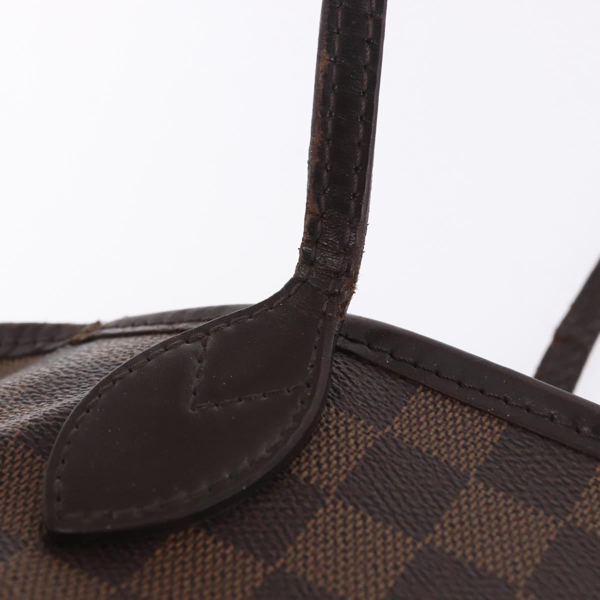LOUIS VUITTON Damier Ebene Neverfull MM Tote Bag N51105 LV Auth 199984