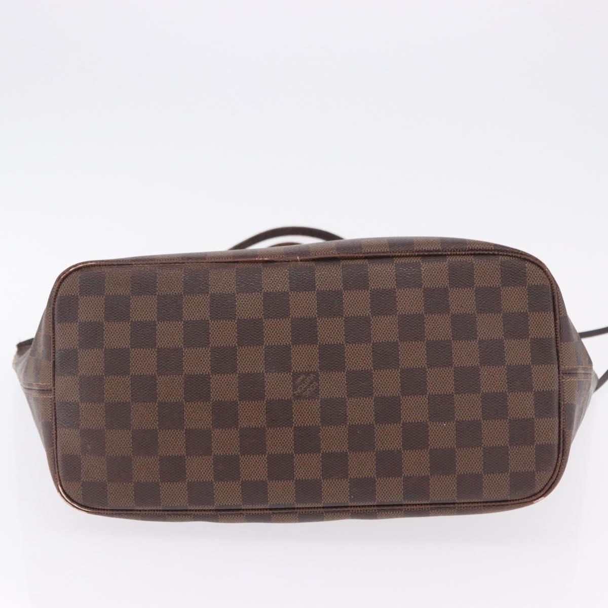LOUIS VUITTON Damier Ebene Neverfull MM Tote Bag N51105 LV Auth 199984