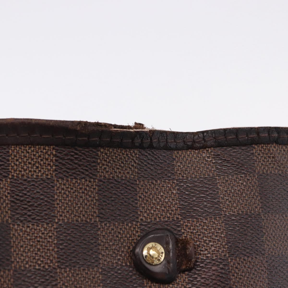 LOUIS VUITTON Damier Ebene Neverfull MM Tote Bag N51105 LV Auth 199984