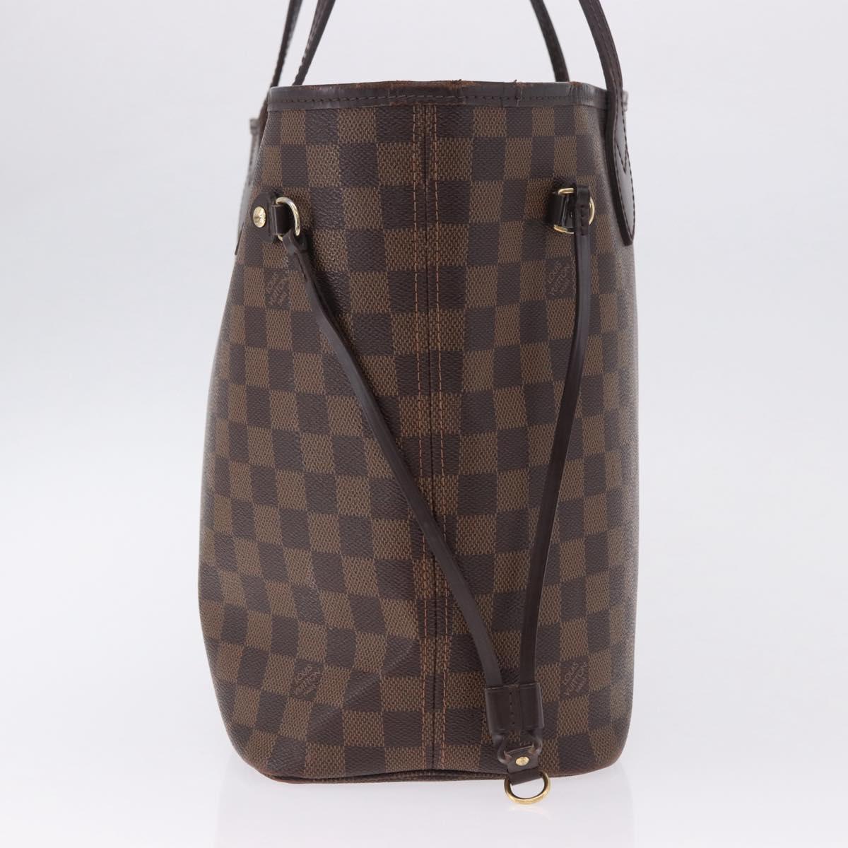 LOUIS VUITTON Damier Ebene Neverfull MM Tote Bag N51105 LV Auth 199984