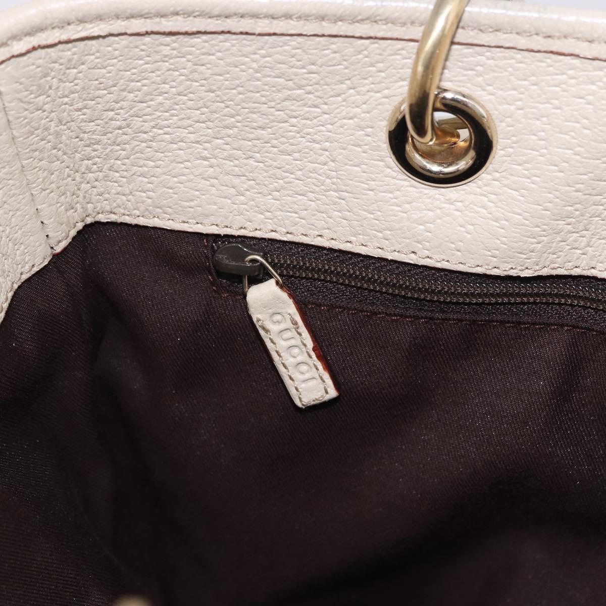 GUCCI GG Canvas Tote Bag Beige Gold 120840 Auth 199985A