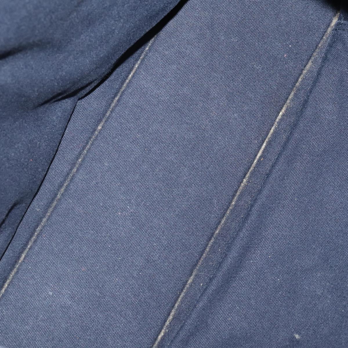 HERMES Fourre Tout MM Hand Bag cotton 4Set Navy Black Auth 199989