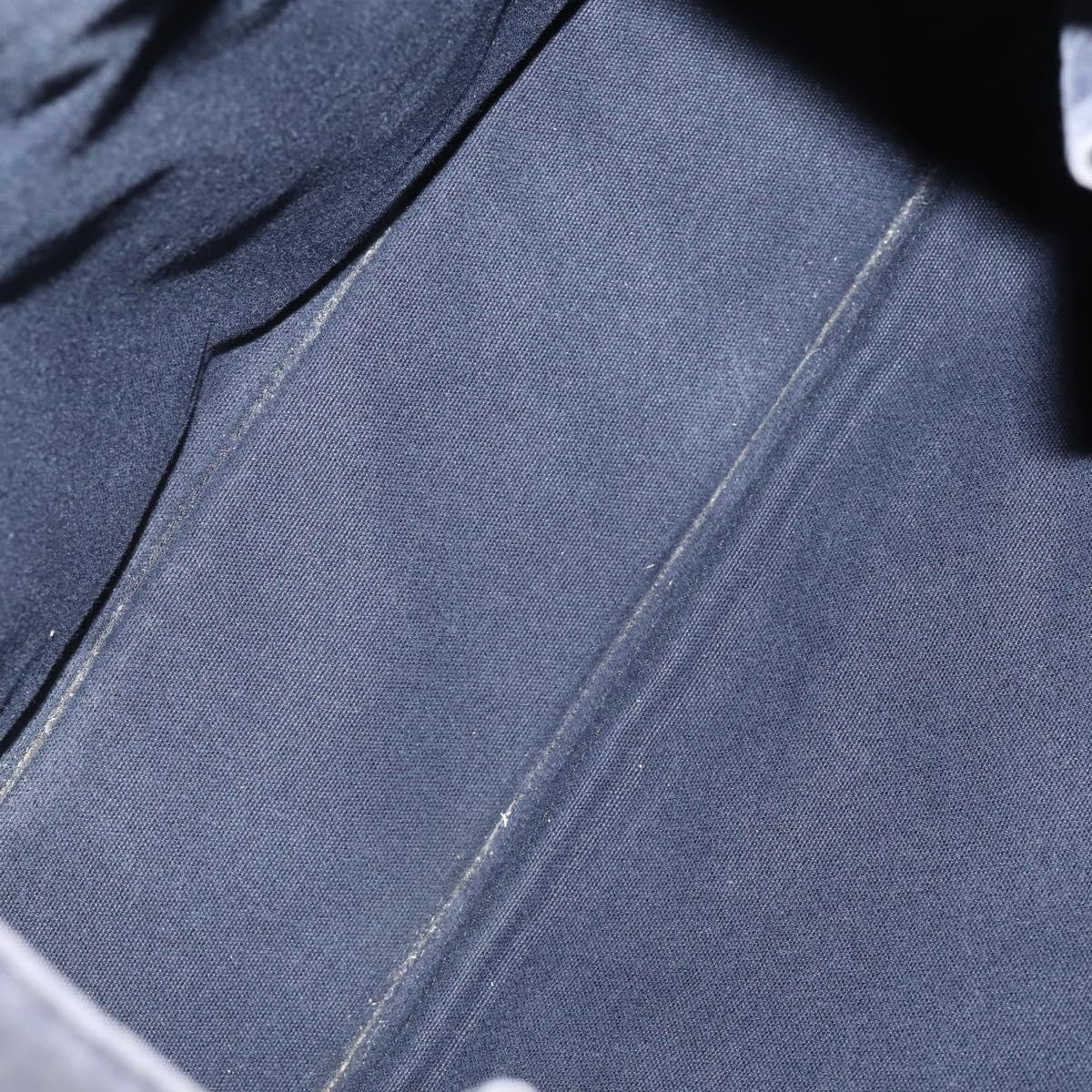 HERMES Fourre Tout MM Hand Bag cotton 4Set Navy Black Auth 199989