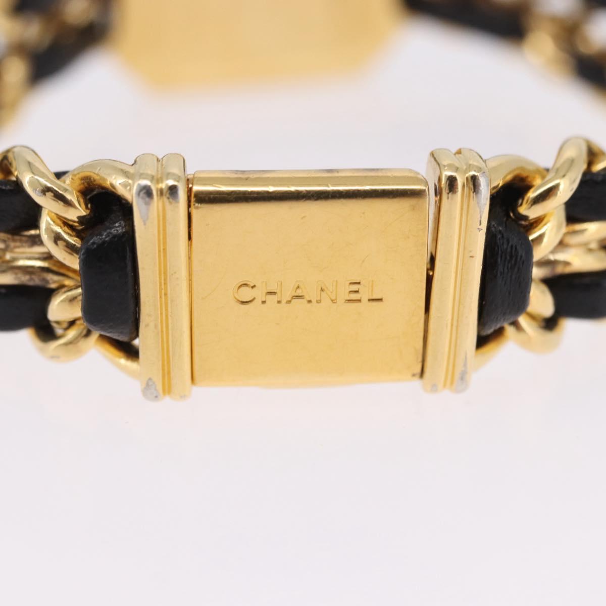 CHANEL Premiere L Watches metal Gold Tone CC Auth 199990SAM