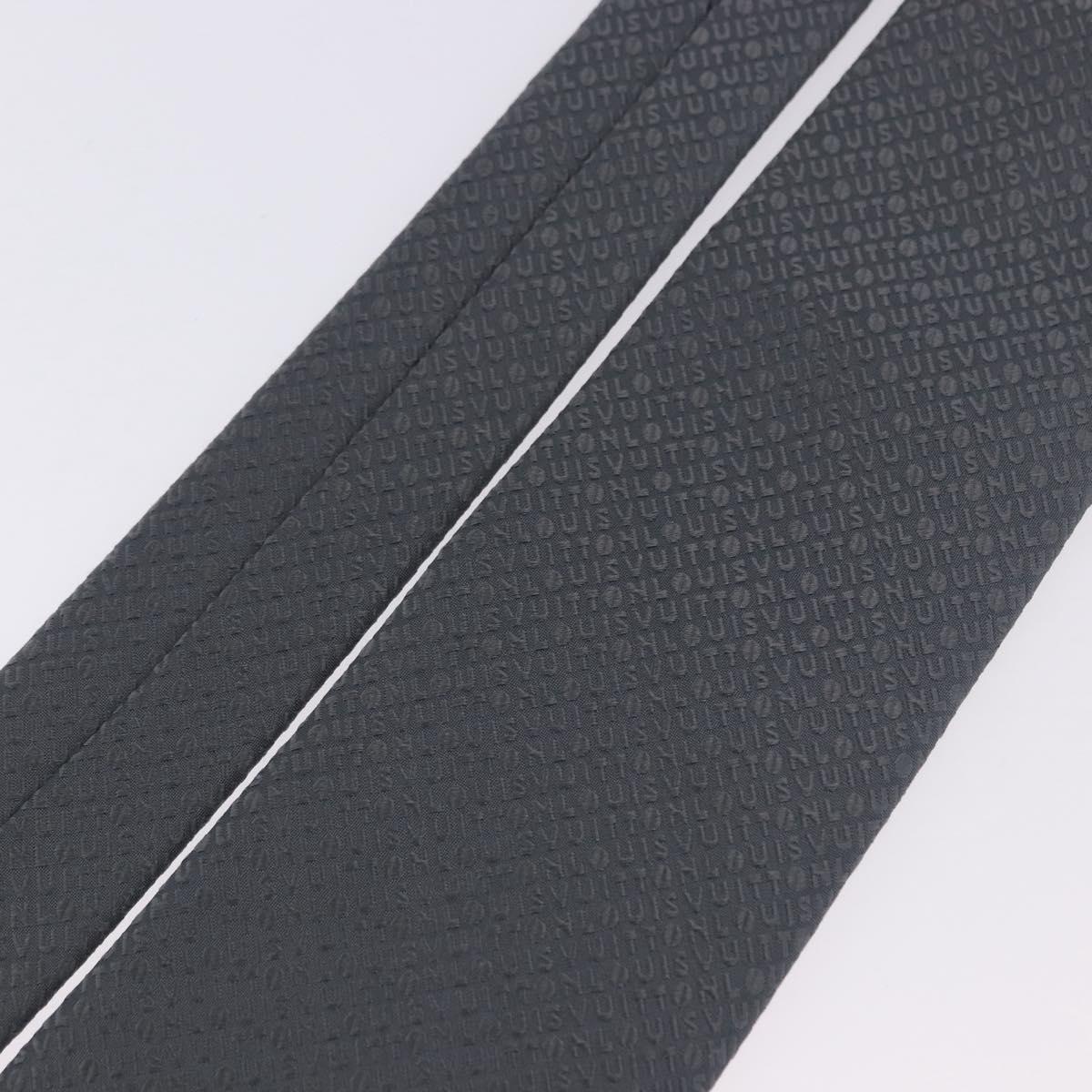 LOUIS VUITTON Necktie Silk Gray LV Auth 199991M
