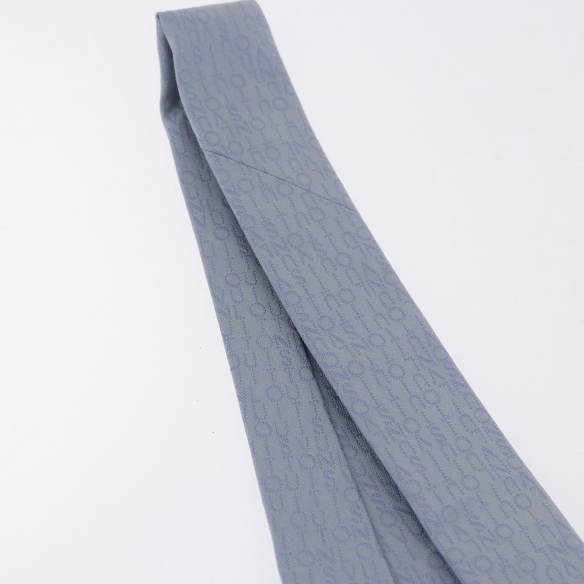 LOUIS VUITTON Necktie Silk Light Blue LV Auth 199992M