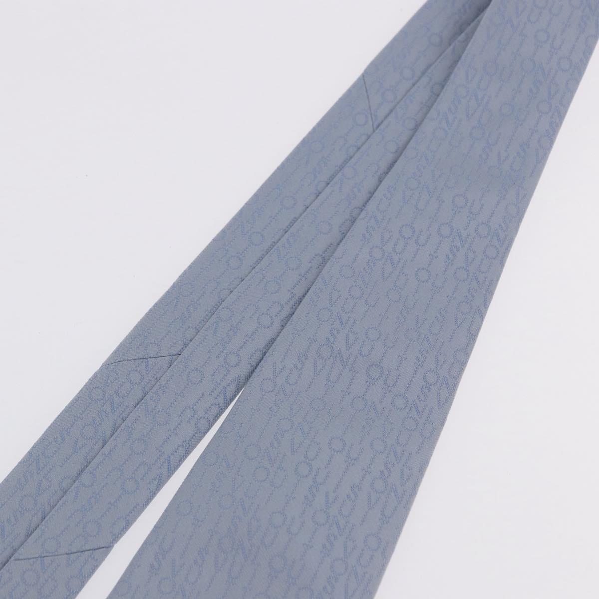 LOUIS VUITTON Necktie Silk Light Blue LV Auth 199992M