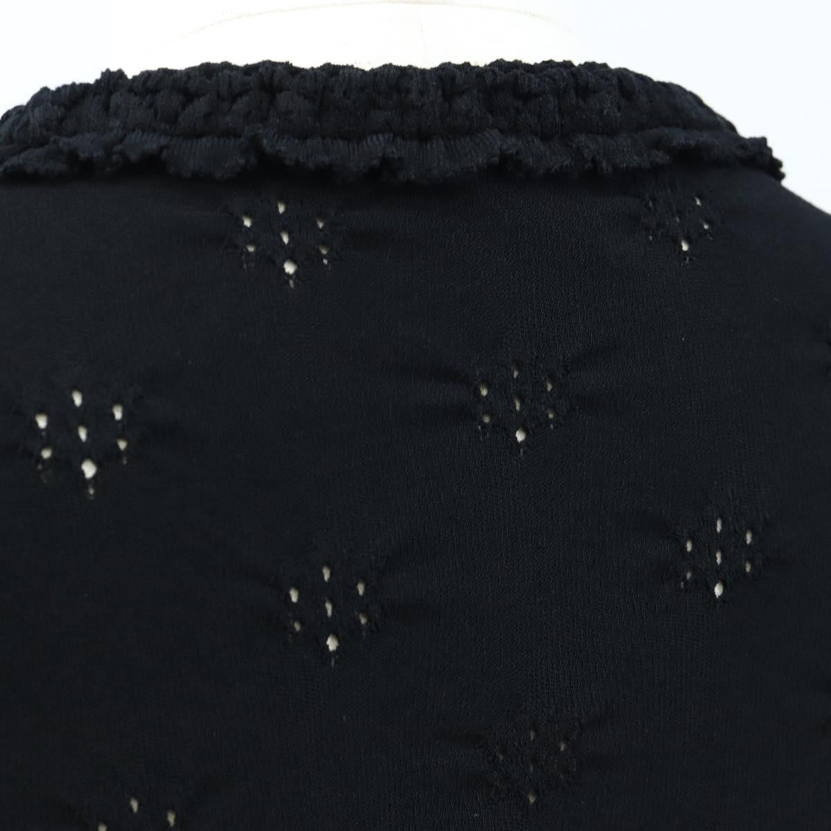 CHANEL cardigan Jacket Viscose Black CC Auth 199994M