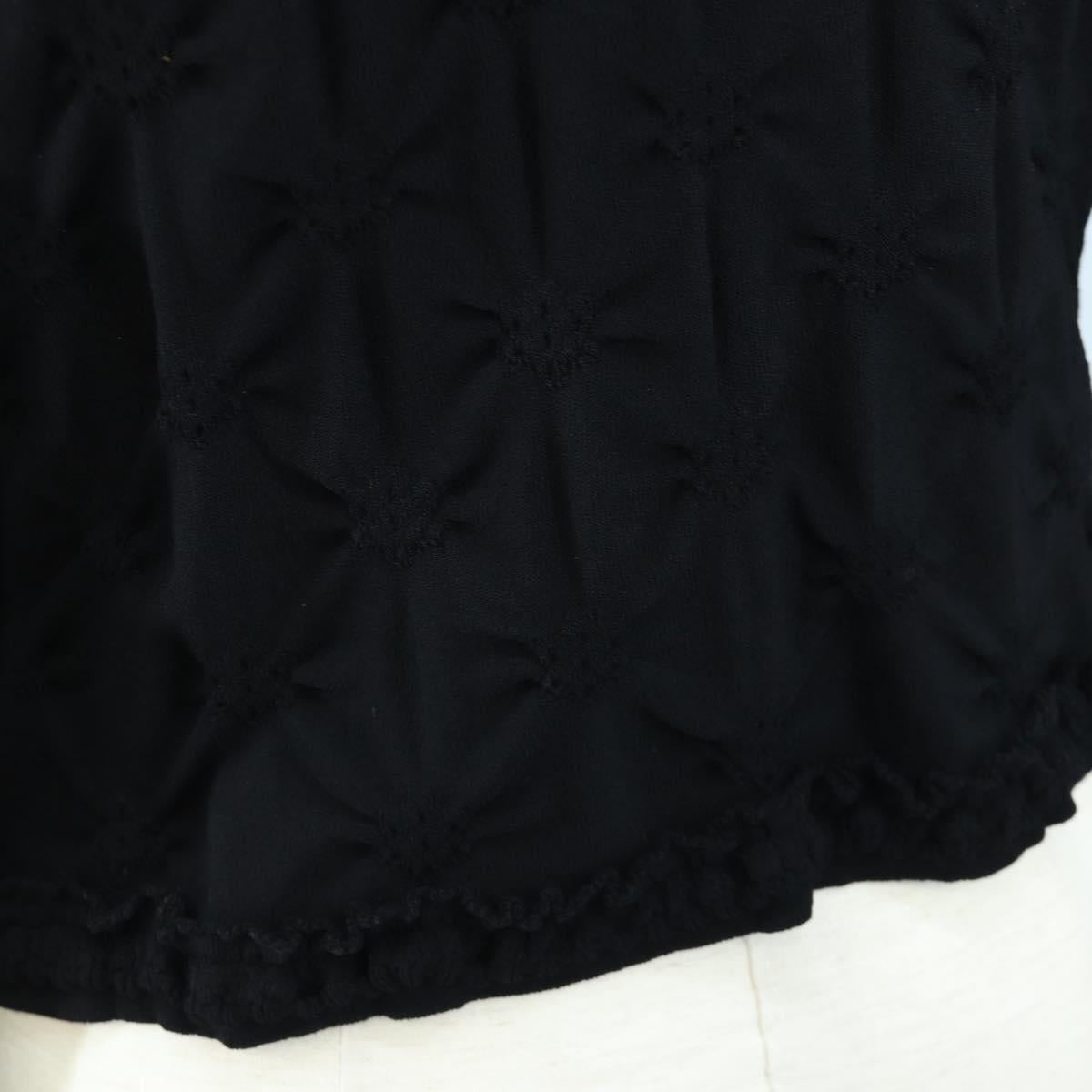 CHANEL cardigan Jacket Viscose Black CC Auth 199994M