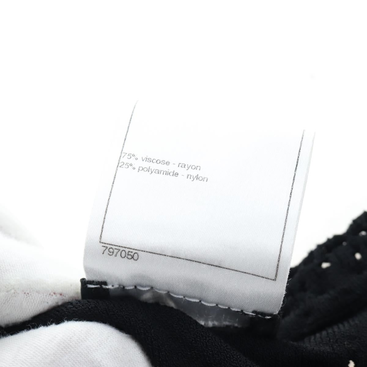 CHANEL cardigan Jacket Viscose Black CC Auth 199994M
