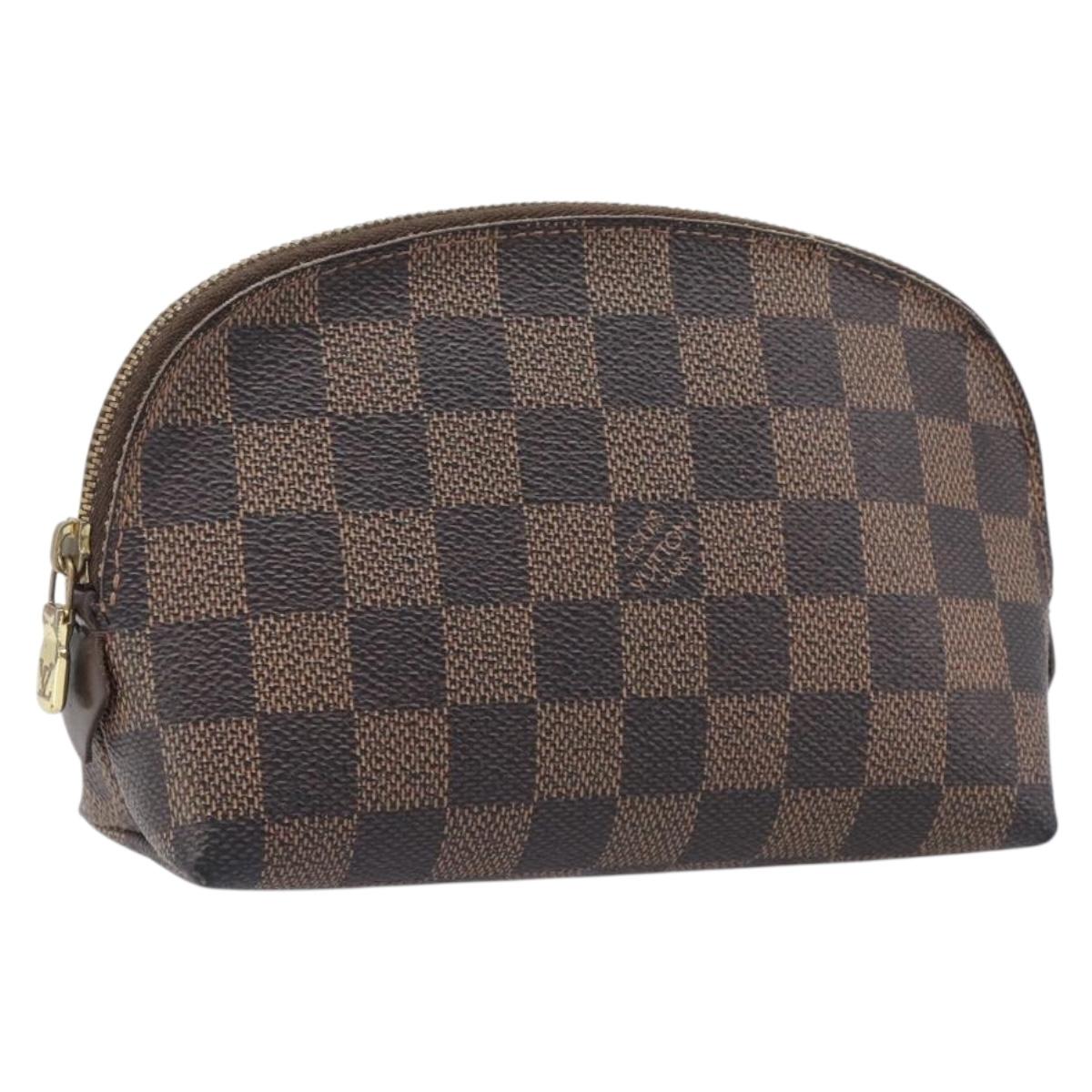 LOUIS VUITTON Damier Ebene Pochette Cosmetic PM Pouch N47516 LV Auth 199996