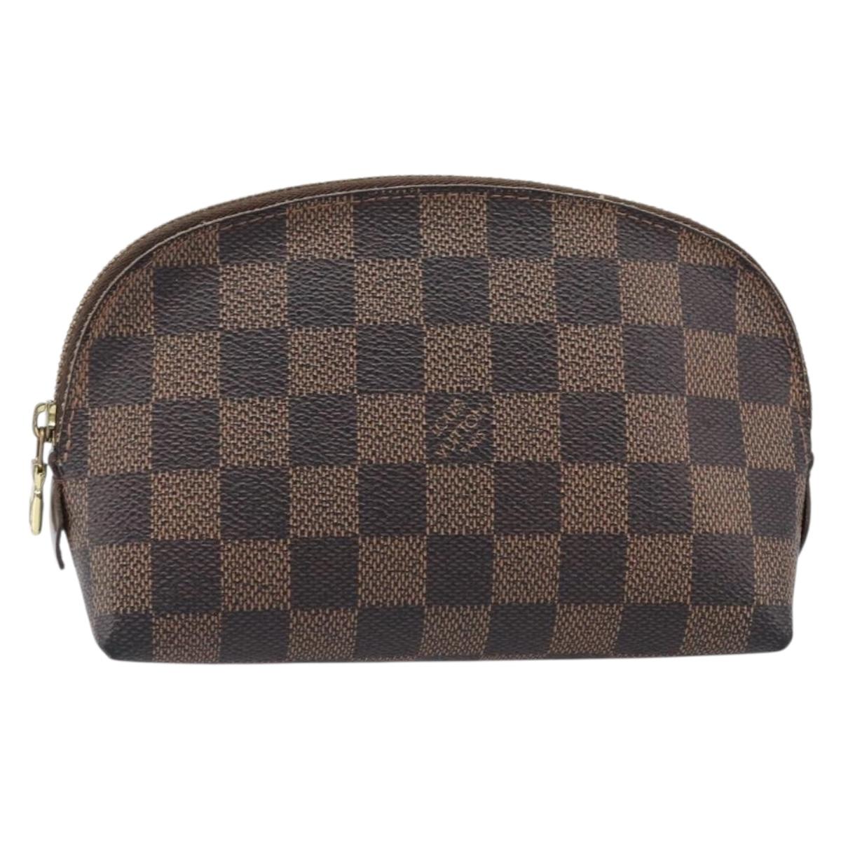 LOUIS VUITTON Damier Ebene Pochette Cosmetic PM Pouch N47516 LV Auth 199996
