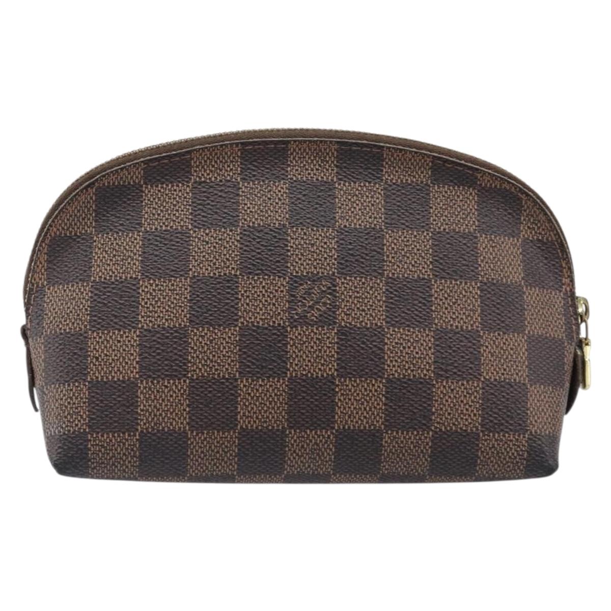 LOUIS VUITTON Damier Ebene Pochette Cosmetic PM Pouch N47516 LV Auth 199996