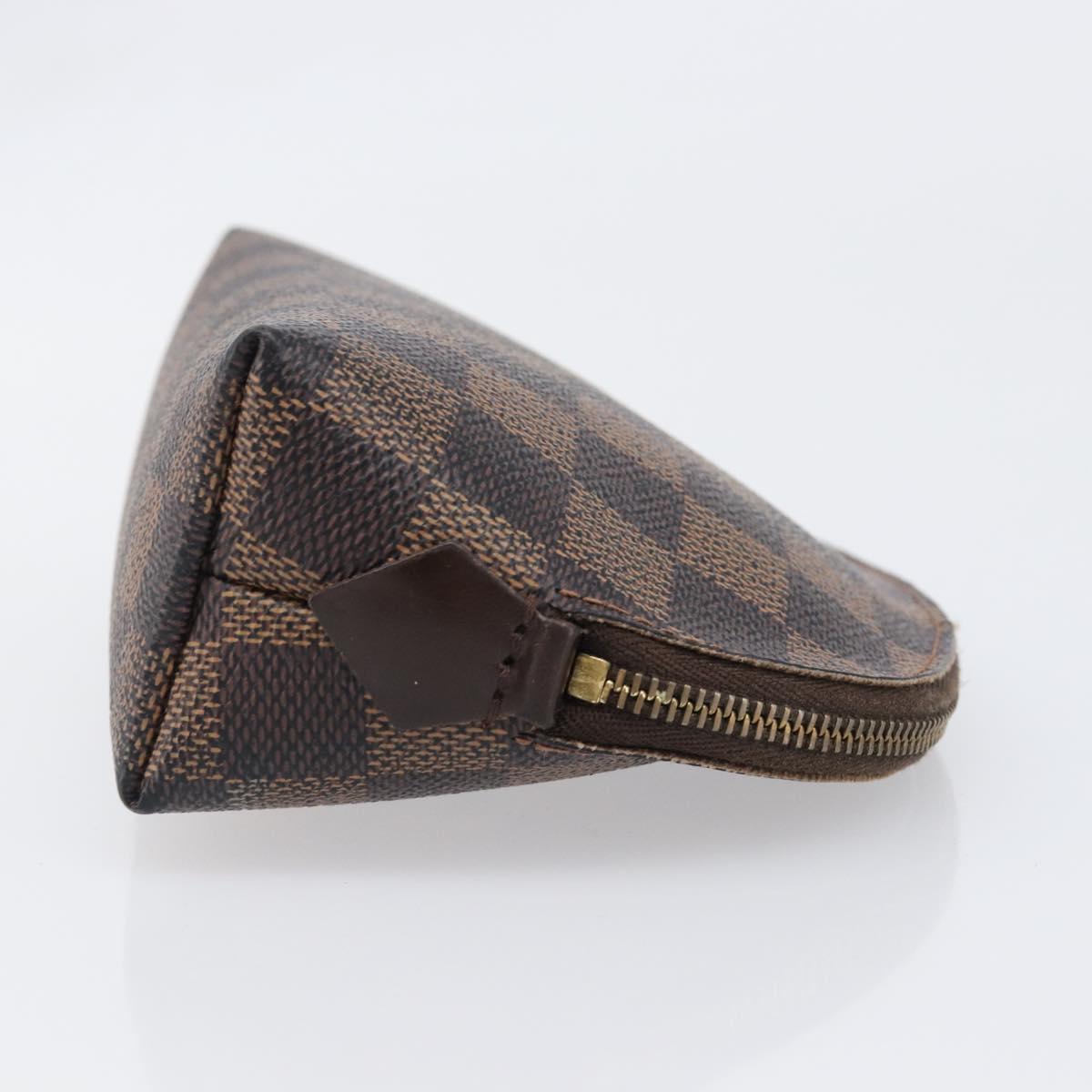 LOUIS VUITTON Damier Ebene Pochette Cosmetic PM Pouch N47516 LV Auth 199996