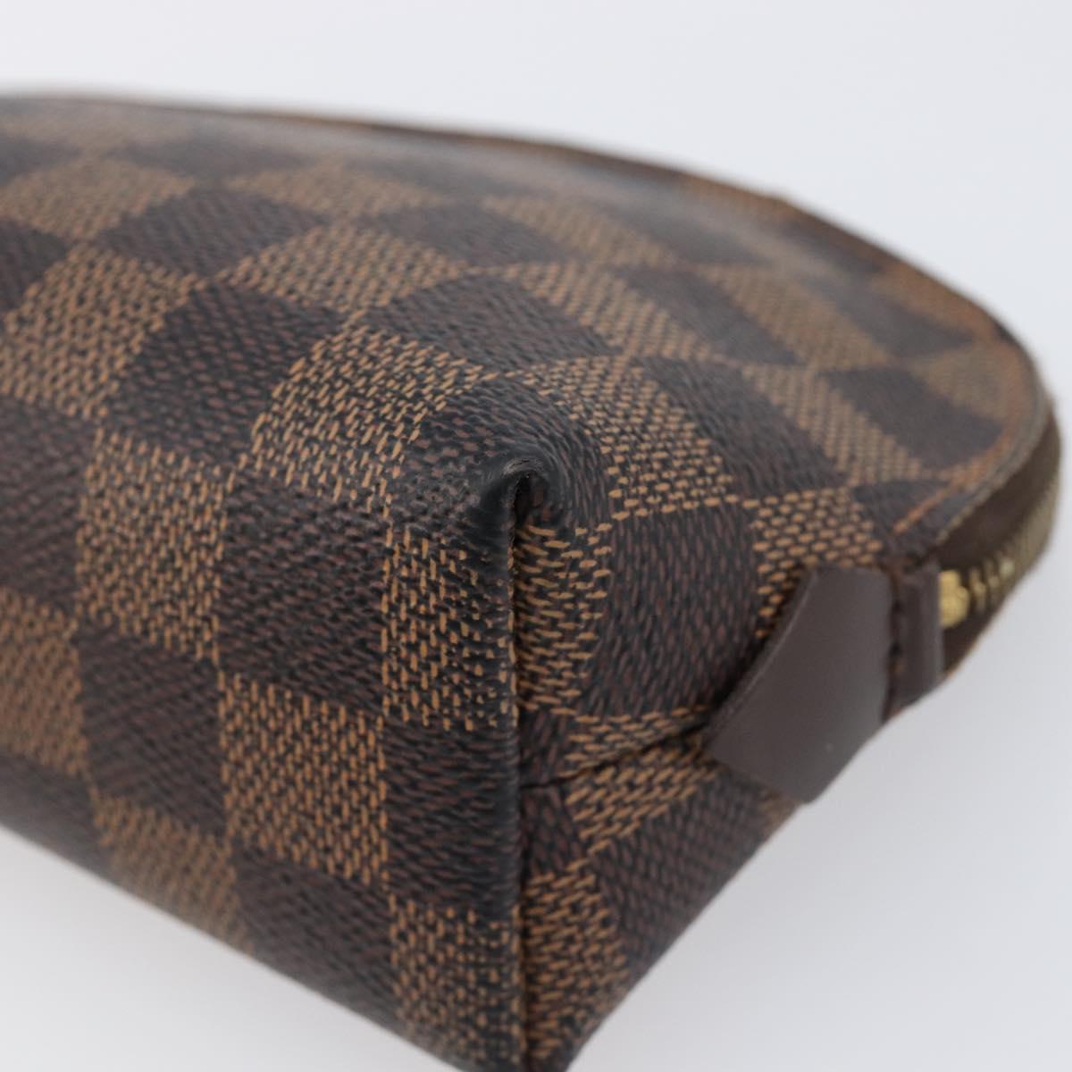 LOUIS VUITTON Damier Ebene Pochette Cosmetic PM Pouch N47516 LV Auth 199996