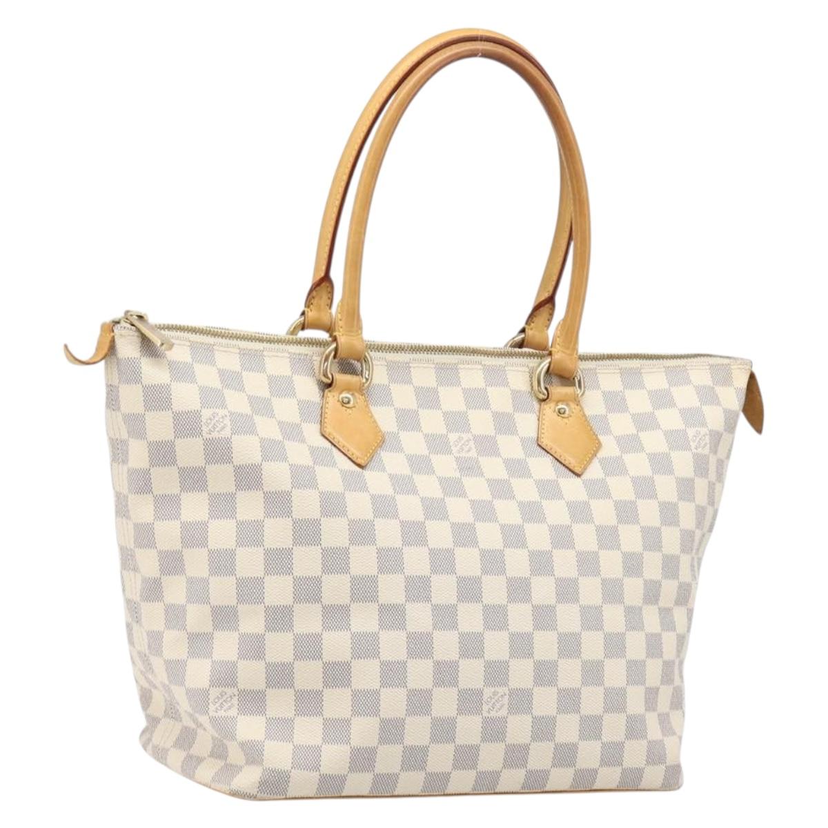 LOUIS VUITTON Damier Azur Saleya MM Tote Bag N51185 LV Auth 200000A