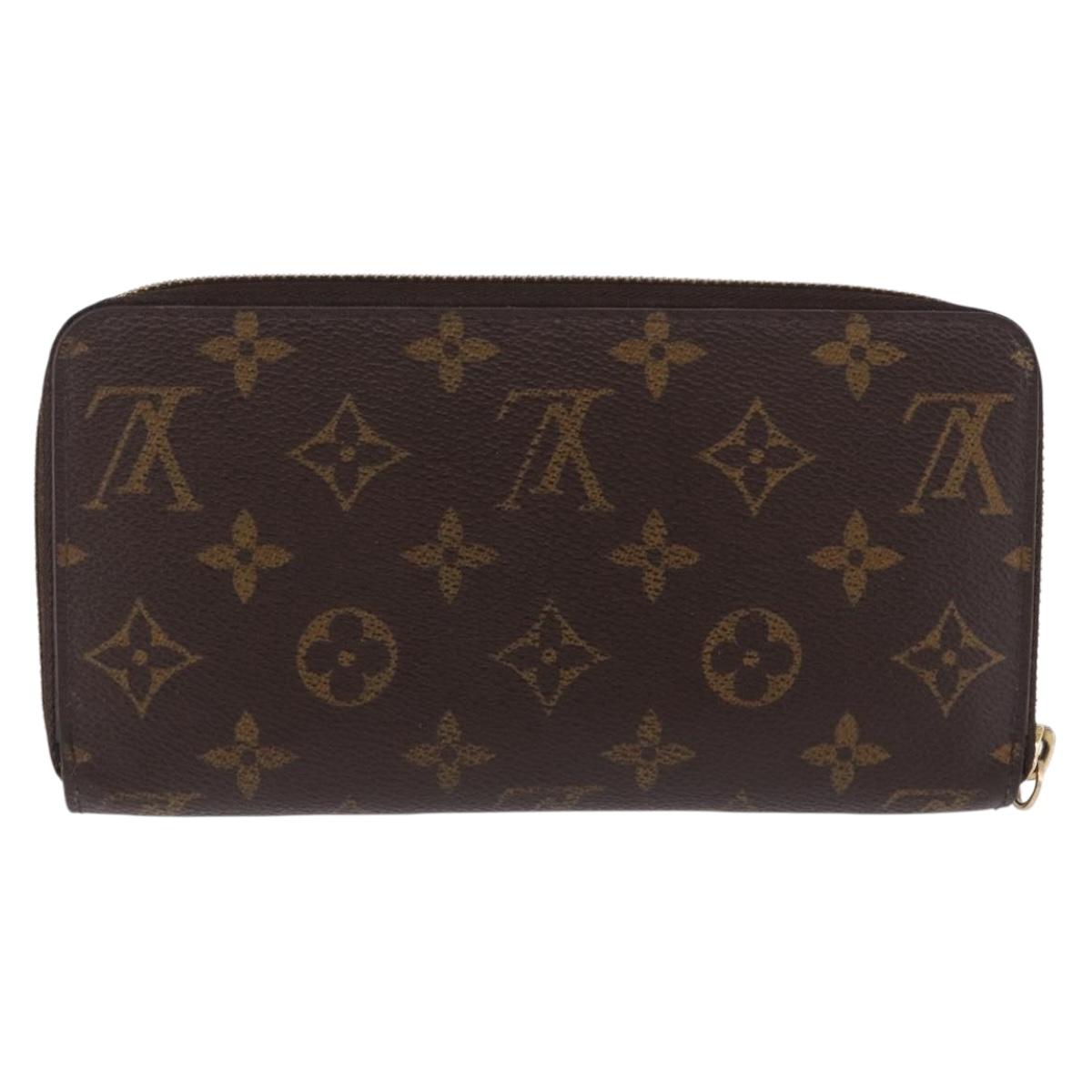 LOUIS VUITTON Monogram Zippy Wallet Long Wallet M42616 LV Auth 200001A