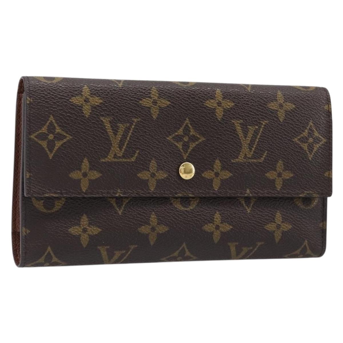 LOUIS VUITTON Monogram Portefeuille International Wallet M61217 LV Auth 200002A