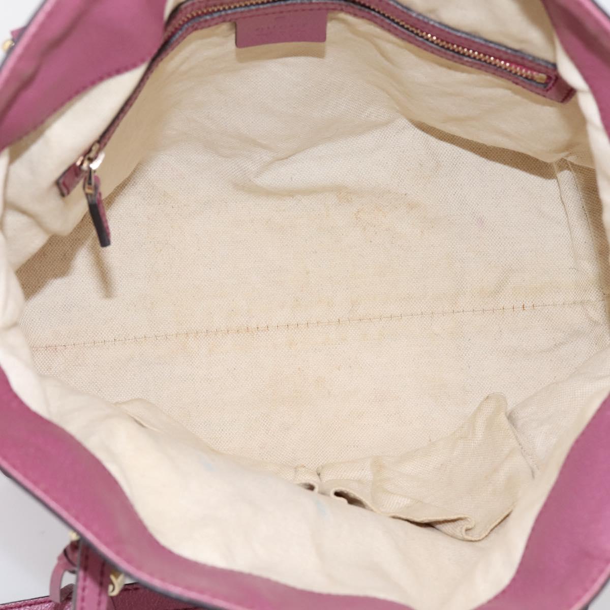 GUCCI GG Canvas Hand Bag 2way Beige Gold 353120 Auth 200012