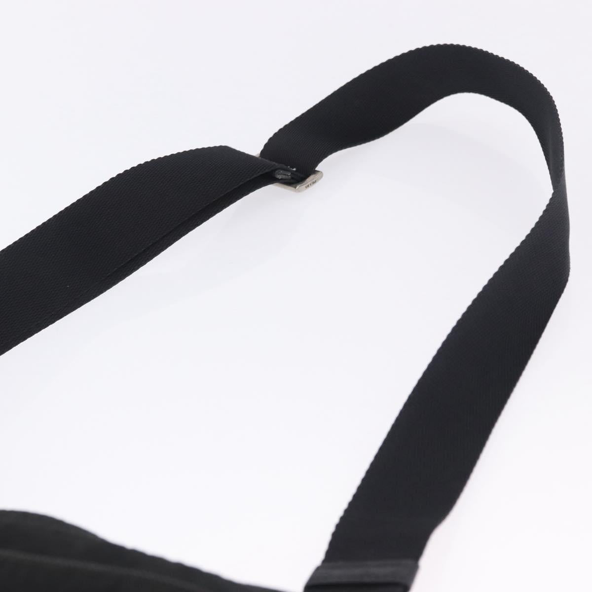 PRADA Shoulder Bag Nylon Black Silver Auth 200013A