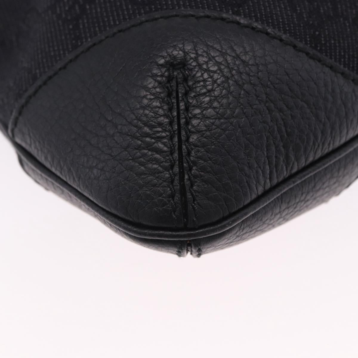 GUCCI GG Canvas Shoulder Bag Black Silver 196140 Auth 200016A