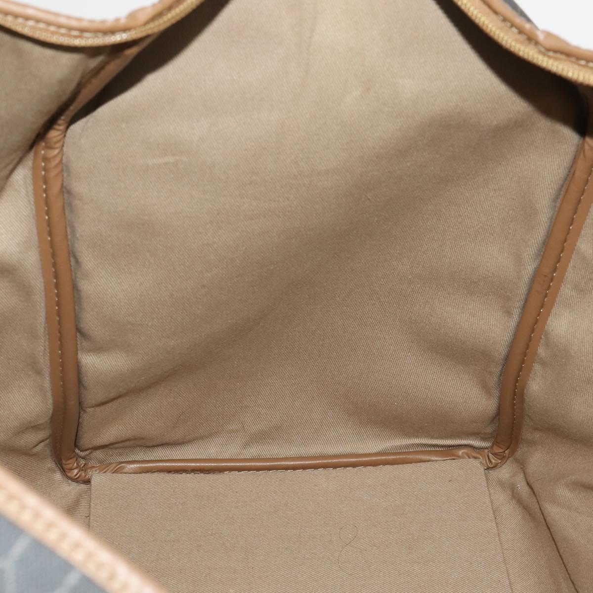 Christian Dior Honeycomb Canvas Boston Bag PVC 2way Black Gold Auth 200022A