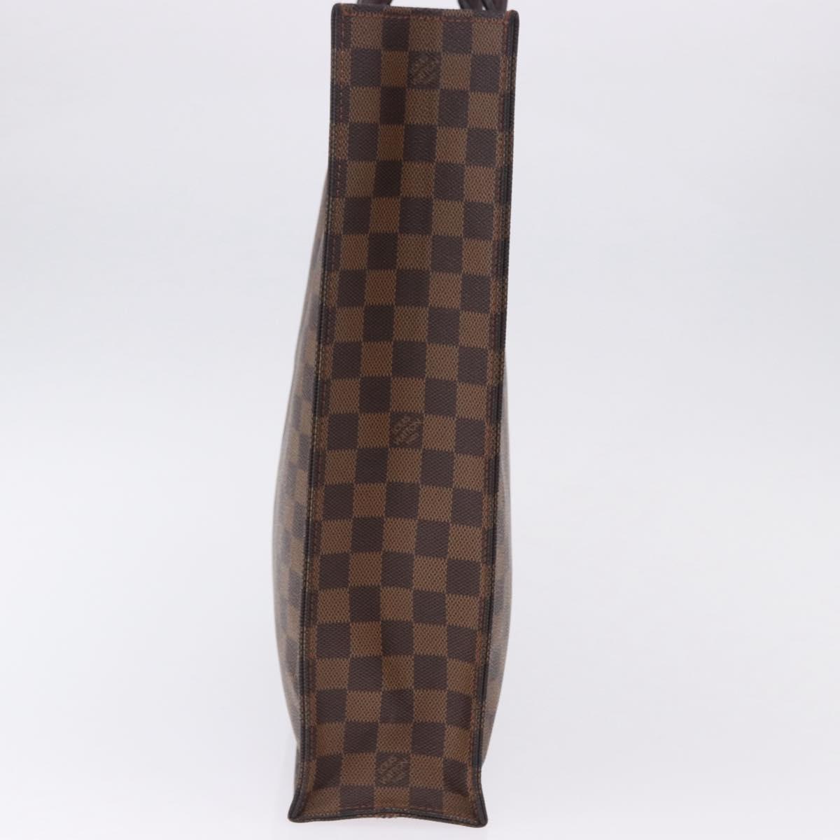 LOUIS VUITTON Damier Ebene Sac Plat Hand Bag N51140 LV Auth 200023A