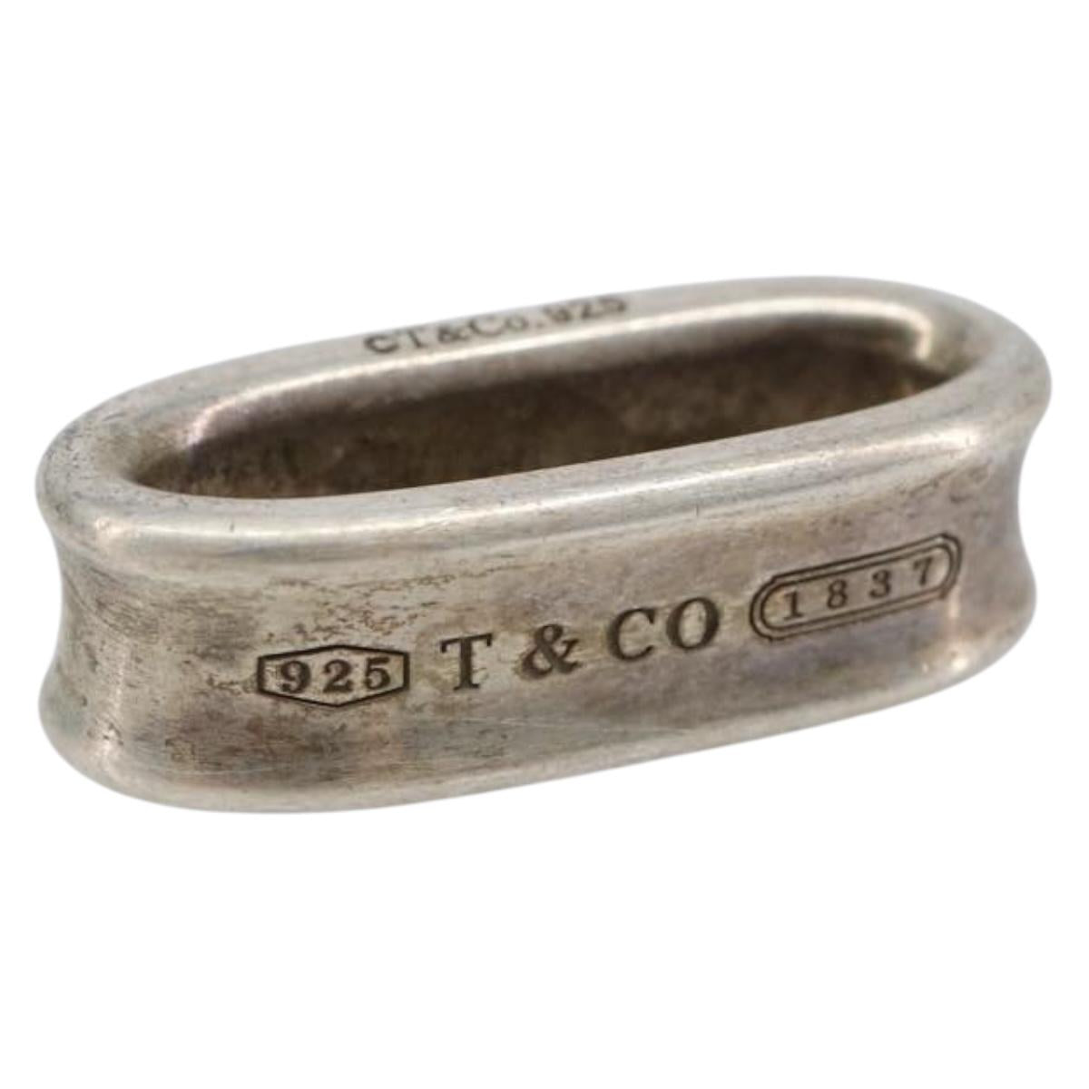 TIFFANY&Co. Scarf Ring1837 Ag925 Silver Auth 200034V