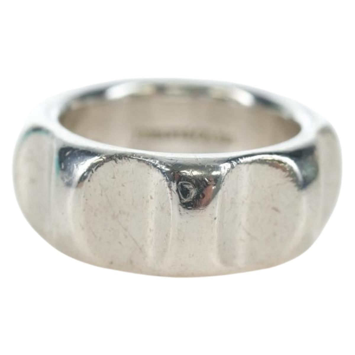 TIFFANY&Co. Paloma Picasso Collection Grooving Ring Ag925 Silver Auth 200035V