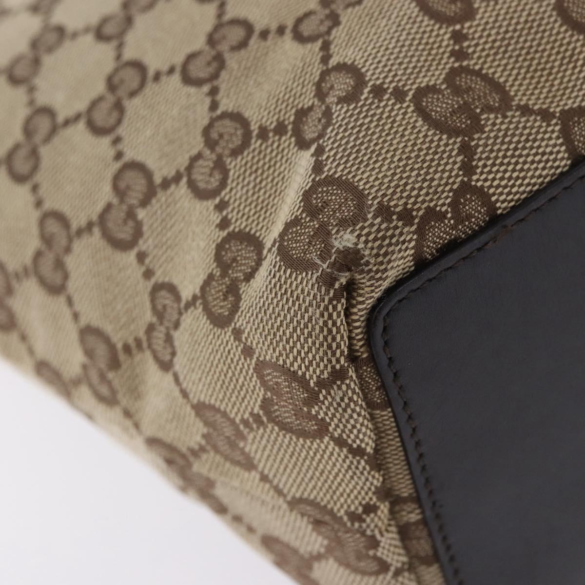GUCCI GG Canvas Tote Bag Beige Gold 002 1099 Auth 200057