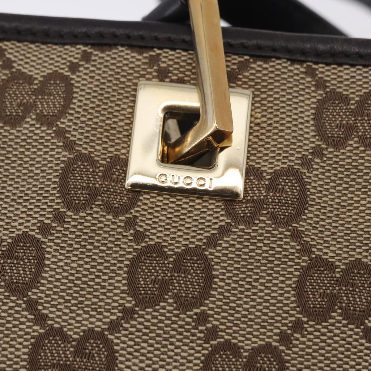 GUCCI GG Canvas Tote Bag Beige Gold 002 1099 Auth 200057