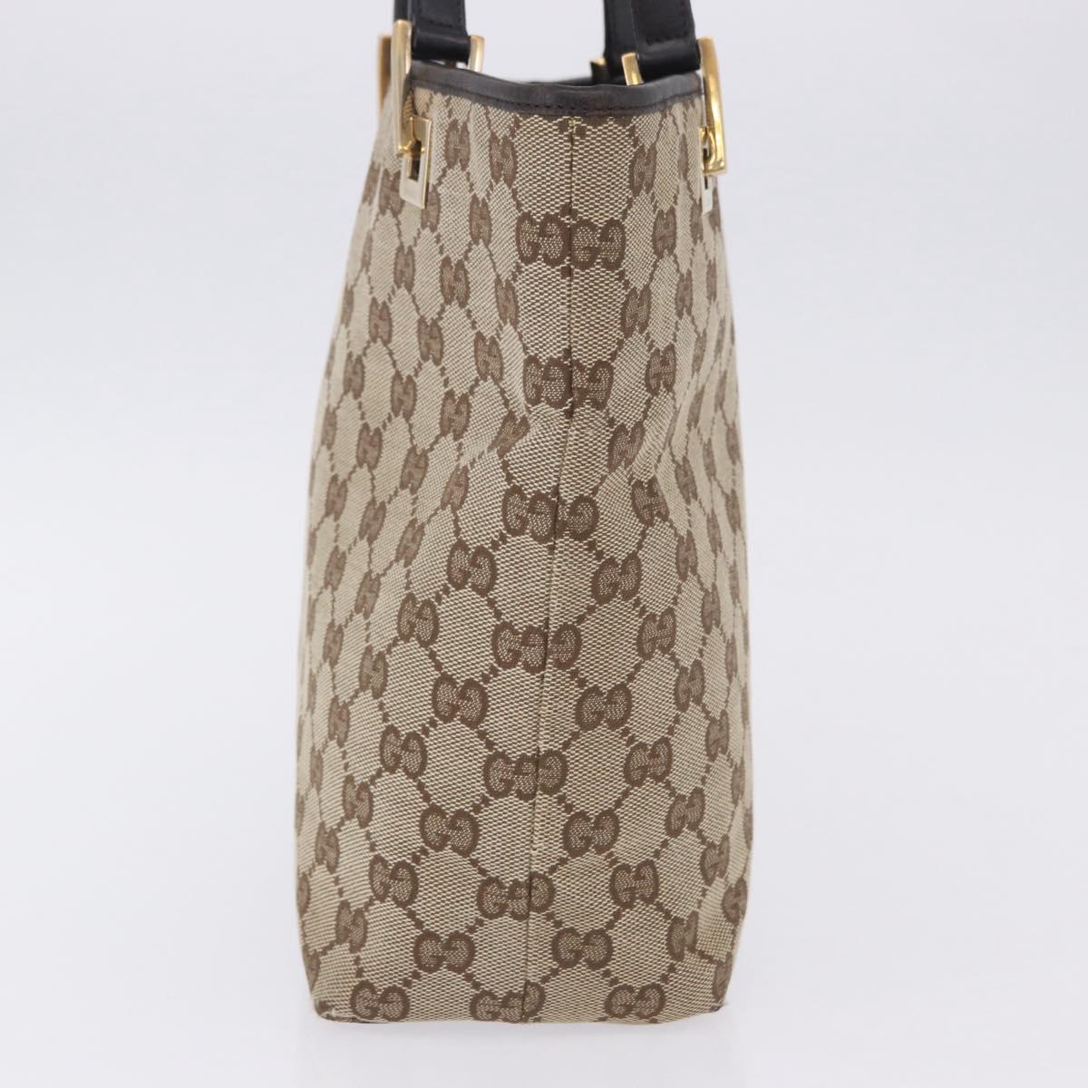 GUCCI GG Canvas Tote Bag Beige Gold 002 1099 Auth 200057