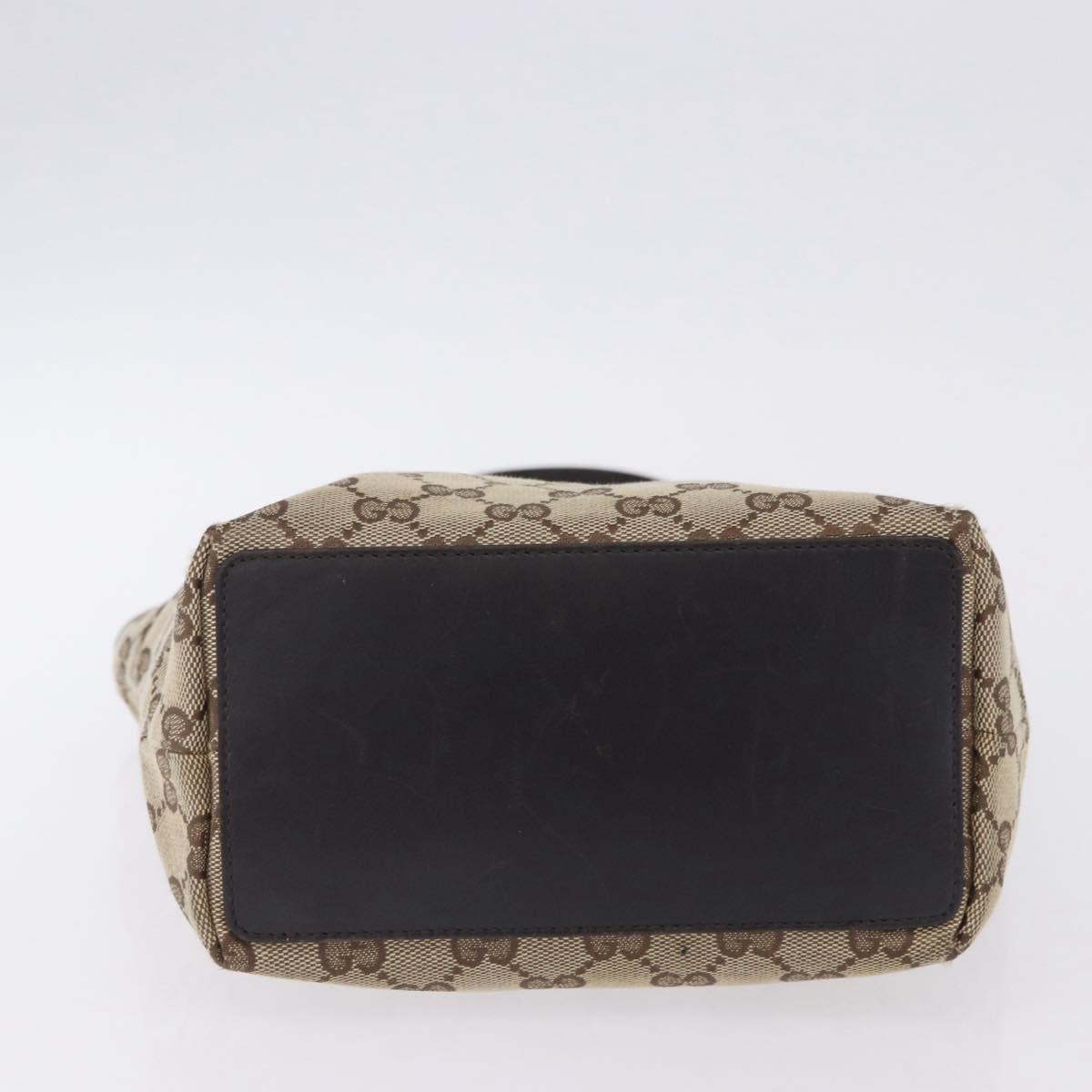 GUCCI GG Canvas Tote Bag Beige Gold 002 1099 Auth 200057