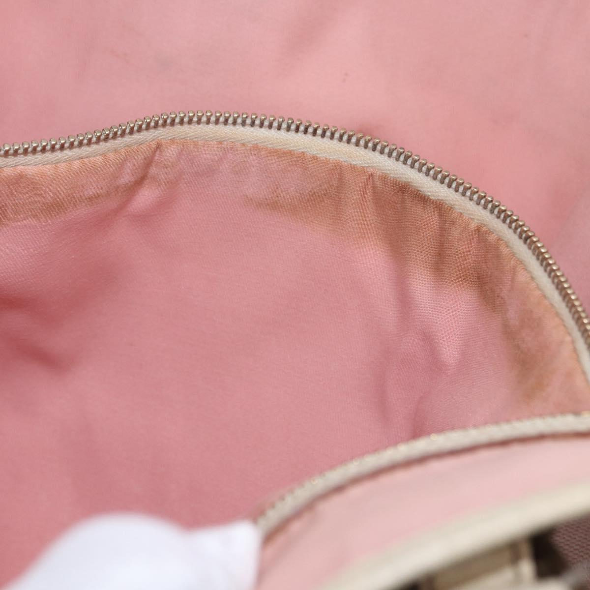 GUCCI GG Canvas Sherry Line Tote Bag Pink Gold 137396 Auth 200059