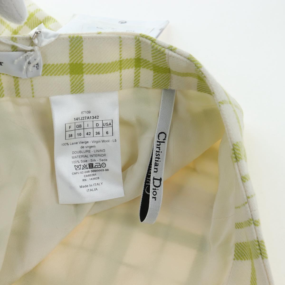 Christian Dior skirt Wool Green Auth 200066V