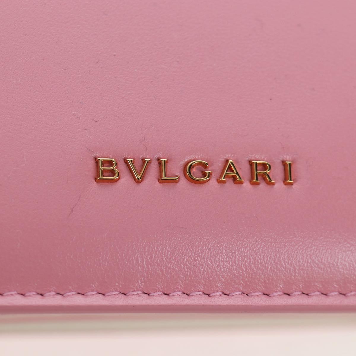 BVLGARI Serpenti Bag Hand Bag Leather 2way Pink Gold Auth 200069SAM