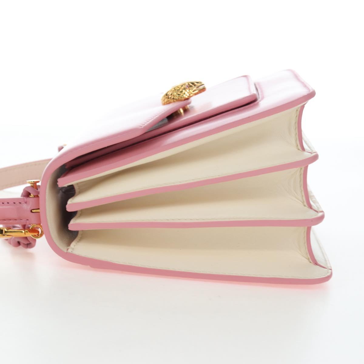 BVLGARI Serpenti Bag Hand Bag Leather 2way Pink Gold Auth 200069SAM