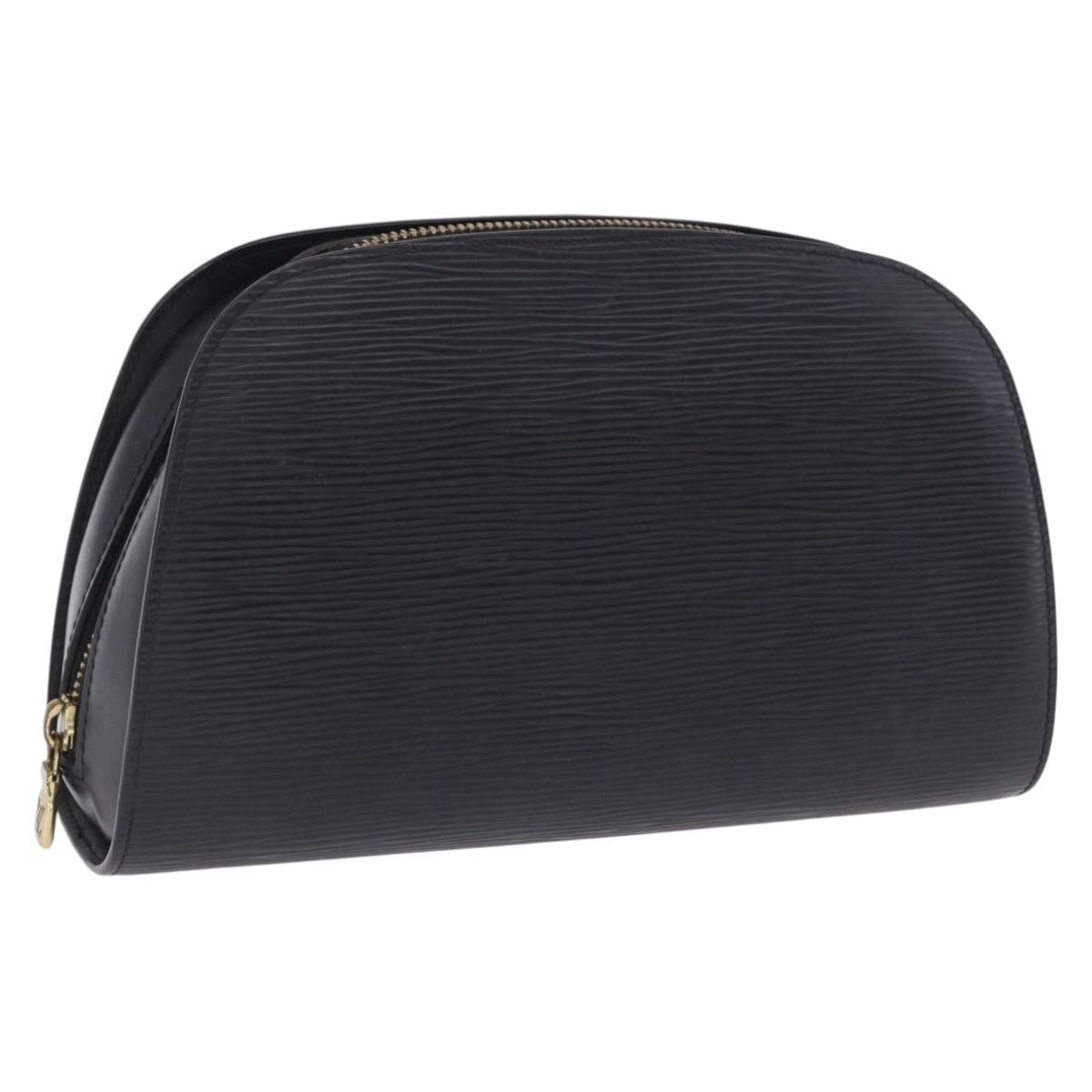 LOUIS VUITTON Epi Dauphine GM Cosmetic Pouch Black M48432 LV Auth 200075