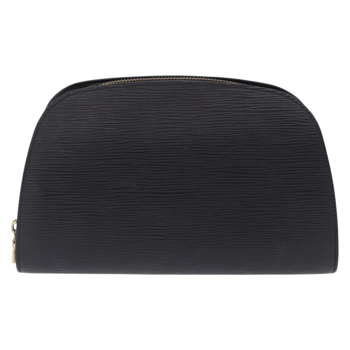 LOUIS VUITTON Epi Dauphine GM Cosmetic Pouch Black M48432 LV Auth 200075