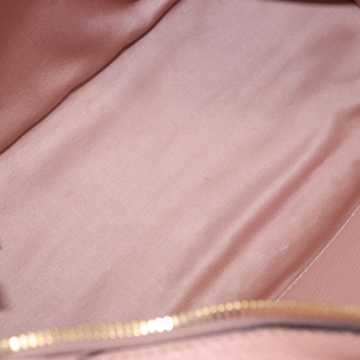 Miu Miu Hand Bag Leather 2way Pink Gold Auth 200079V