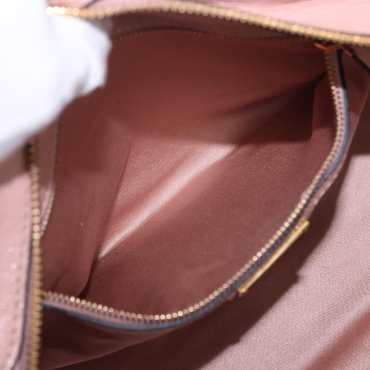 Miu Miu Hand Bag Leather 2way Pink Gold Auth 200079V